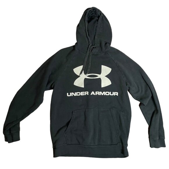 Under Armour Black Hoodie Pullover Sweatshirt Mens Size Medium - Picture 11 of 13